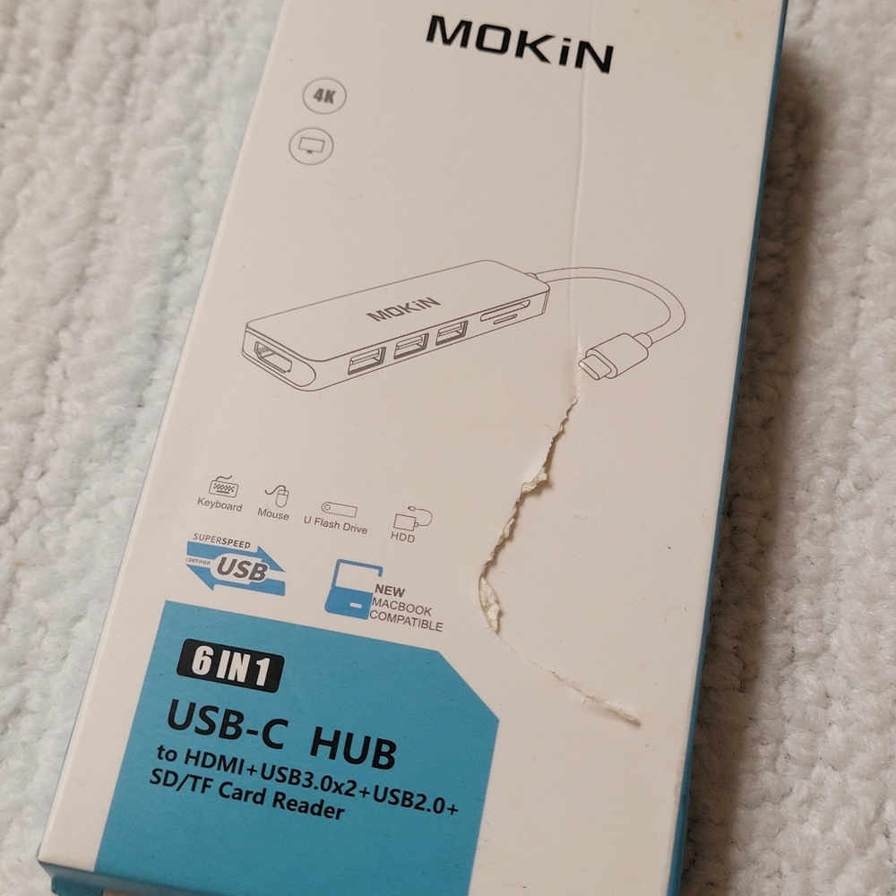 6in1 USB C HUB SD/TF Card Reader
